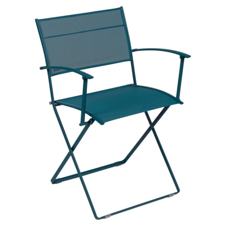 FERMOB - Fauteuil pliant avec accoudoirs bridge FERMOB Plein air en métal - 9 coloris