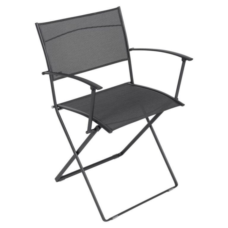 FERMOB - Fauteuil pliant avec accoudoirs bridge FERMOB Plein air en métal - 9 coloris