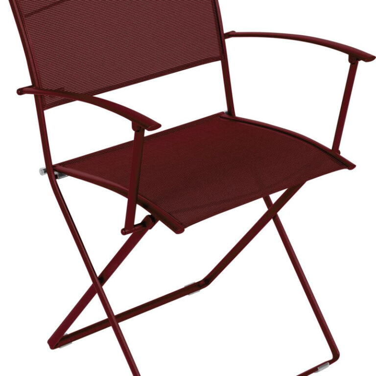 FERMOB - Fauteuil pliant avec accoudoirs bridge FERMOB Plein air en métal - 9 coloris