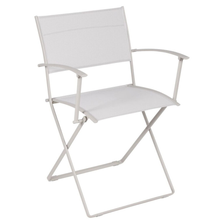 FERMOB - Fauteuil pliant avec accoudoirs bridge FERMOB Plein air en métal - 9 coloris