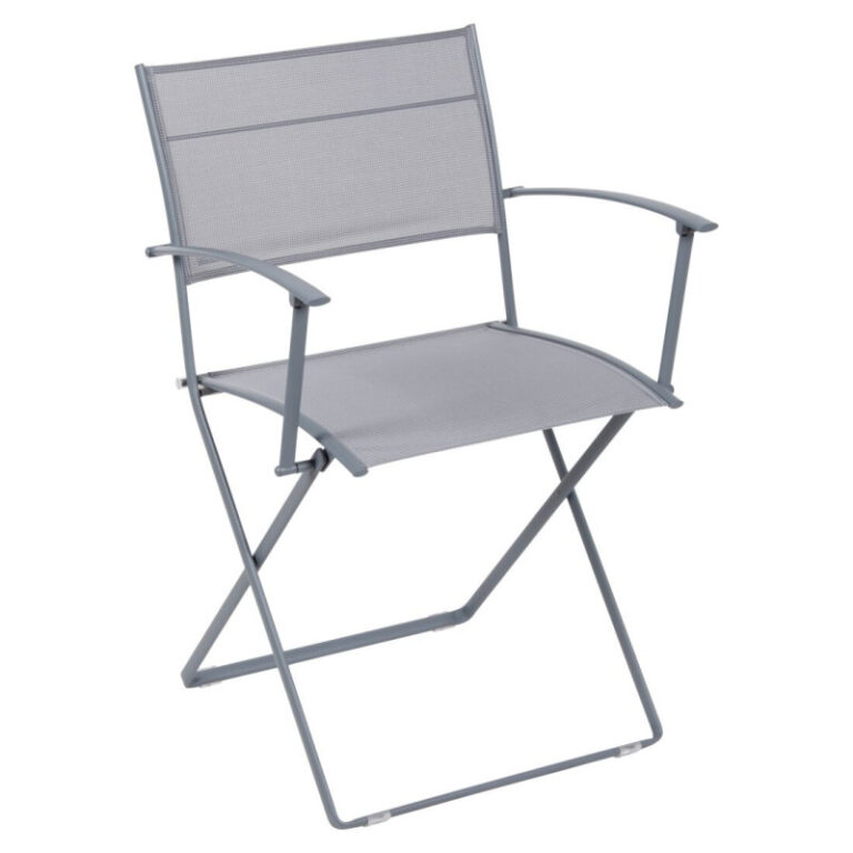FERMOB - Fauteuil pliant avec accoudoirs bridge FERMOB Plein air en métal - 9 coloris