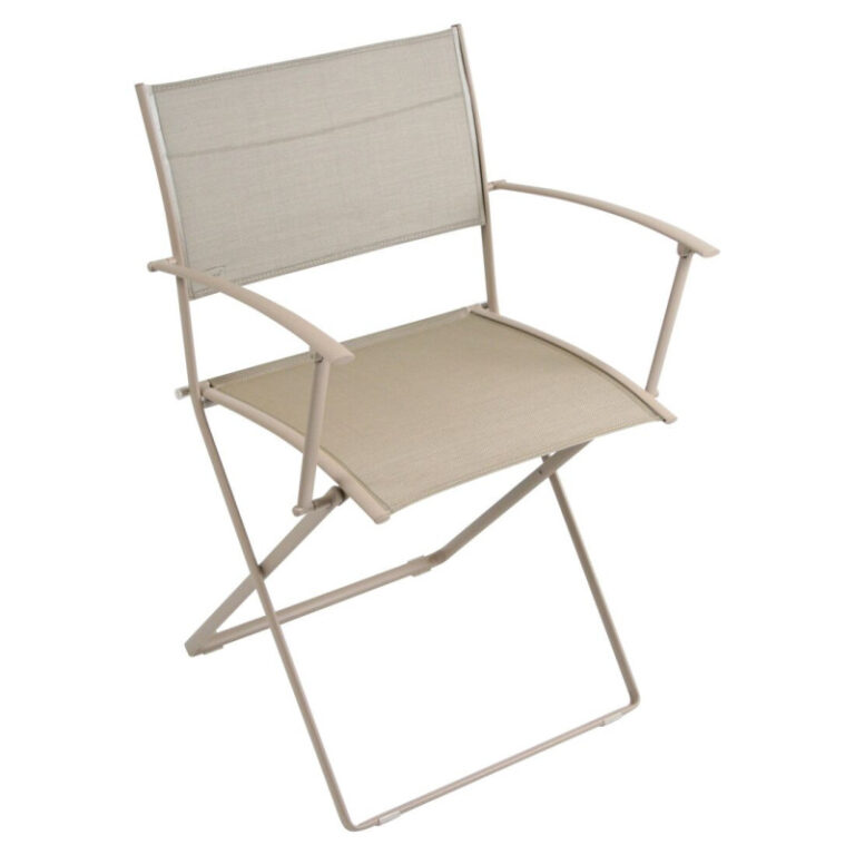 FERMOB - Fauteuil pliant avec accoudoirs bridge FERMOB Plein air en métal - 9 coloris