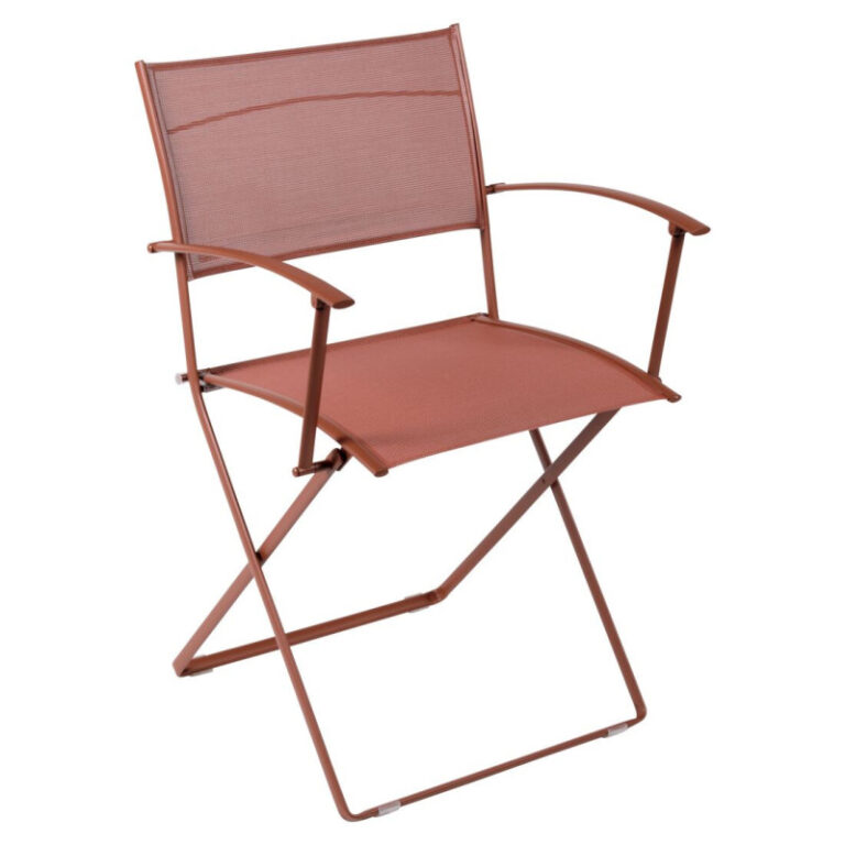 FERMOB - Fauteuil pliant avec accoudoirs bridge FERMOB Plein air en métal - 9 coloris