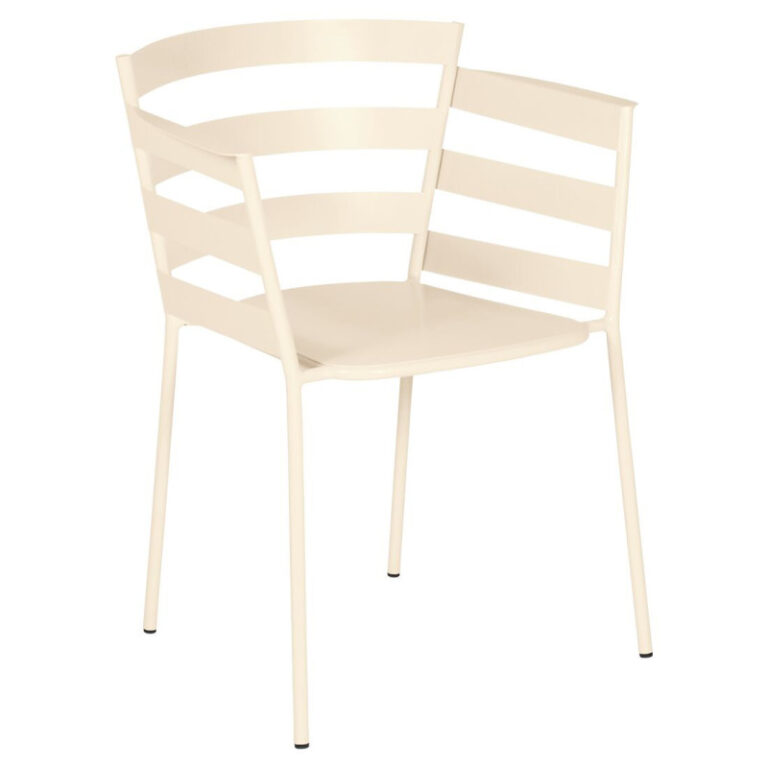 FERMOB - Fauteuil avec accoudoirs bridge FERMOB Rythmic en métal - 25 coloris
