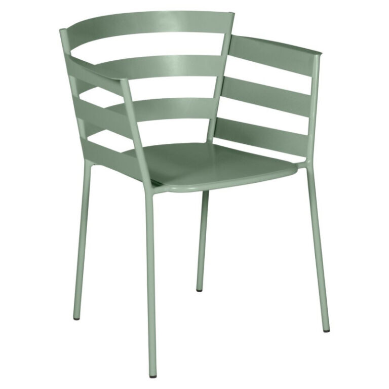 FERMOB - Fauteuil avec accoudoirs bridge FERMOB Rythmic en métal - 25 coloris