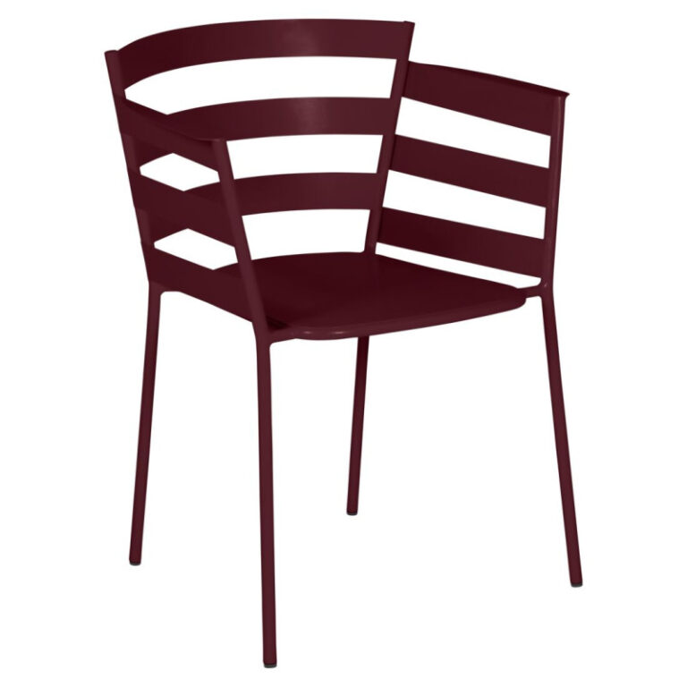 FERMOB - Fauteuil avec accoudoirs bridge FERMOB Rythmic en métal - 25 coloris