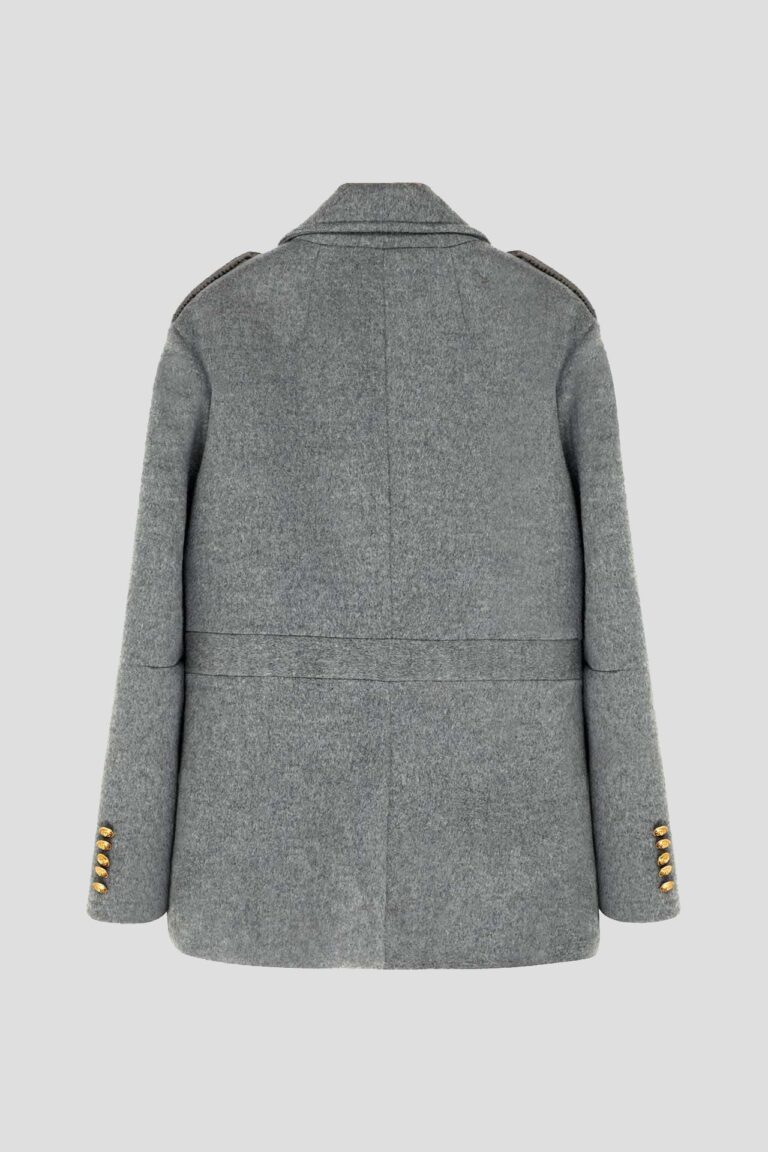 Coulange - Veste cachemire grise G12 – 44