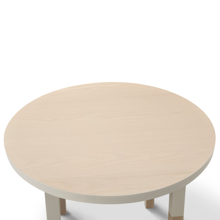 MON PETIT MEUBLE FRANÇAIS - Table ronde fixe en bois massif ÉGÉE - 11 couleurs