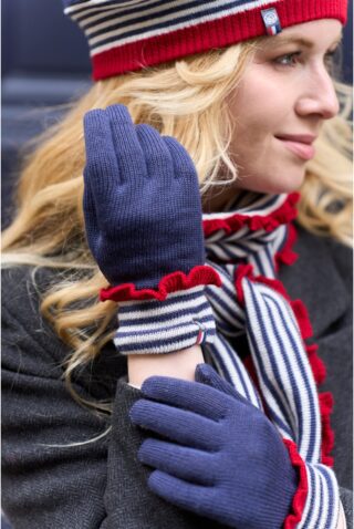 Maison Bonnefoy - Gants tactiles Léna Rouge Saphir