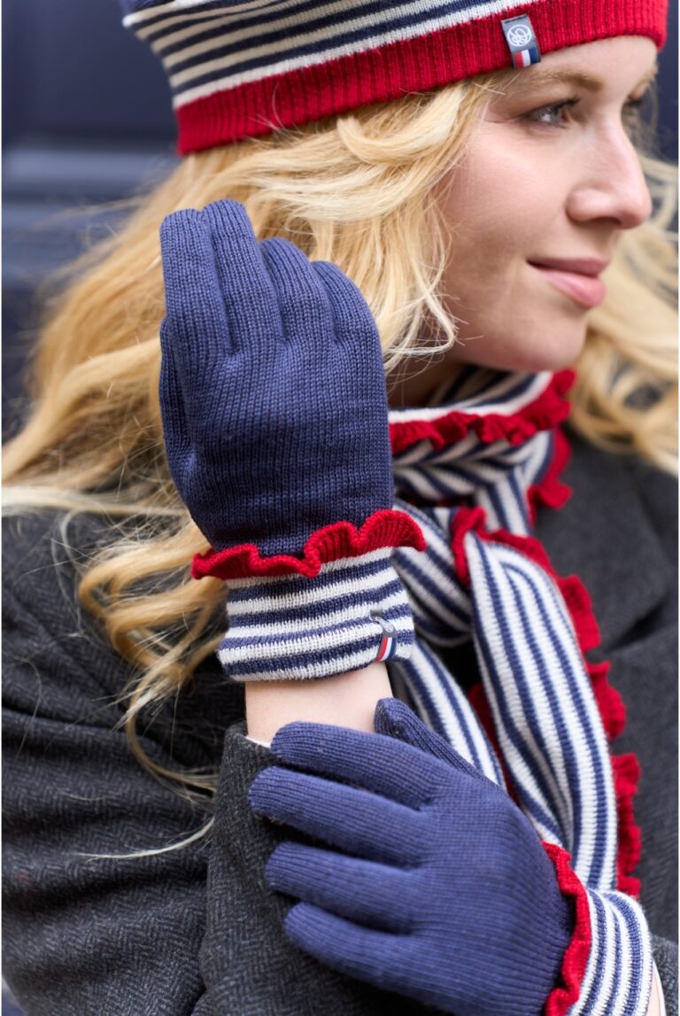 Maison Bonnefoy - Gants tactiles Léna Rouge Saphir