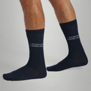Chaussettes bleu marine par la marque Garçon Français Garçon Français - Chaussettes bleu marine