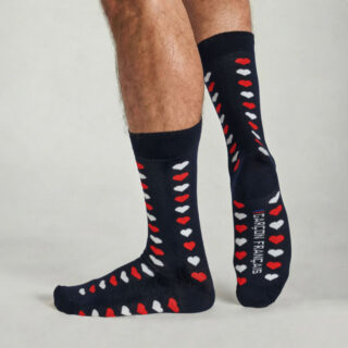 Chaussettes coeurs par la marque Garçon Français Garçon Français - Chaussettes coeurs