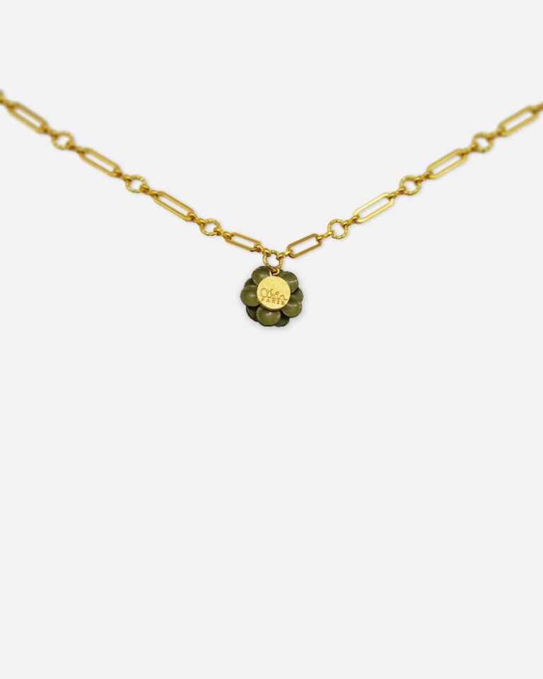 Ciléa Paris - Pendentif Géranium - Mini – Rouge / Je ne veux pas la chaîne