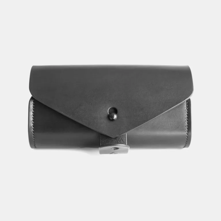 Darksails - Étui à Lunettes en Cuir Noir