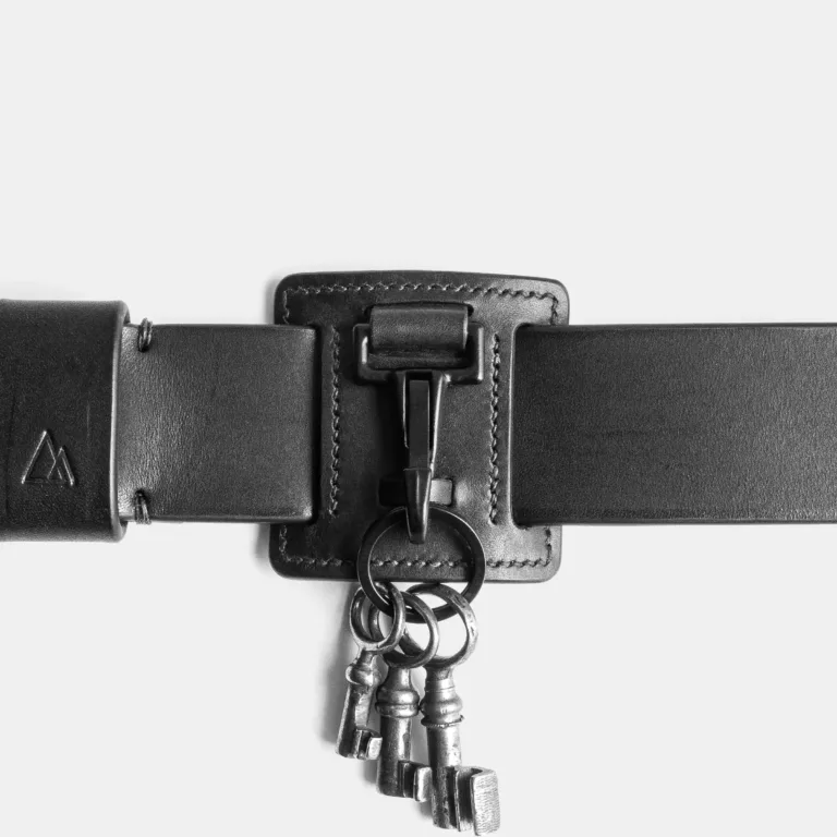 Darksails - Porte-Clés de Ceinture en Cuir Noir