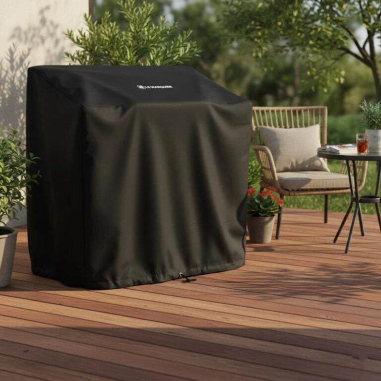 LE MARQUIER - Housse de protection LE MARQUIER pour plancha/barbecue 60cm sur chariot avec tablettes 80 à 100cm