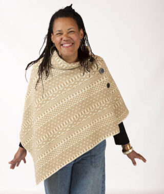 Ardelaine - Poncho à motifs Jacquard en laine – Jaujac