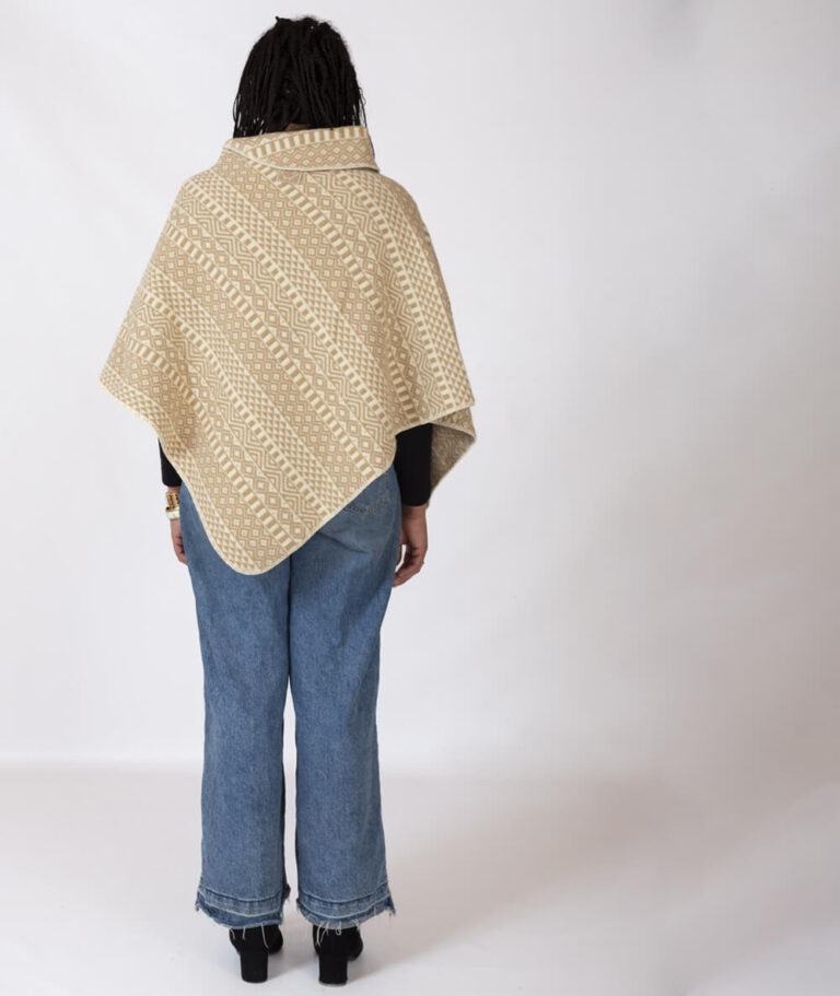 Ardelaine - Poncho à motifs Jacquard en laine - Jaujac