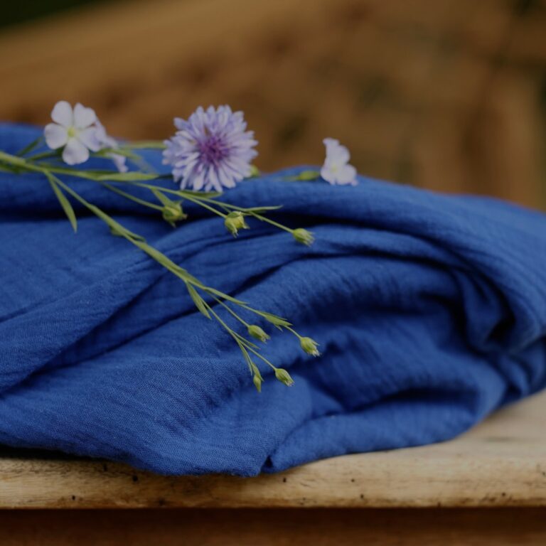 Quintessence - Jupe Tao — Double gaze de coton bleu majorelle – XXXL
