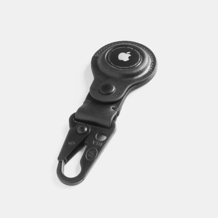 Darksails - Porte-clés AirTag en Cuir Noir