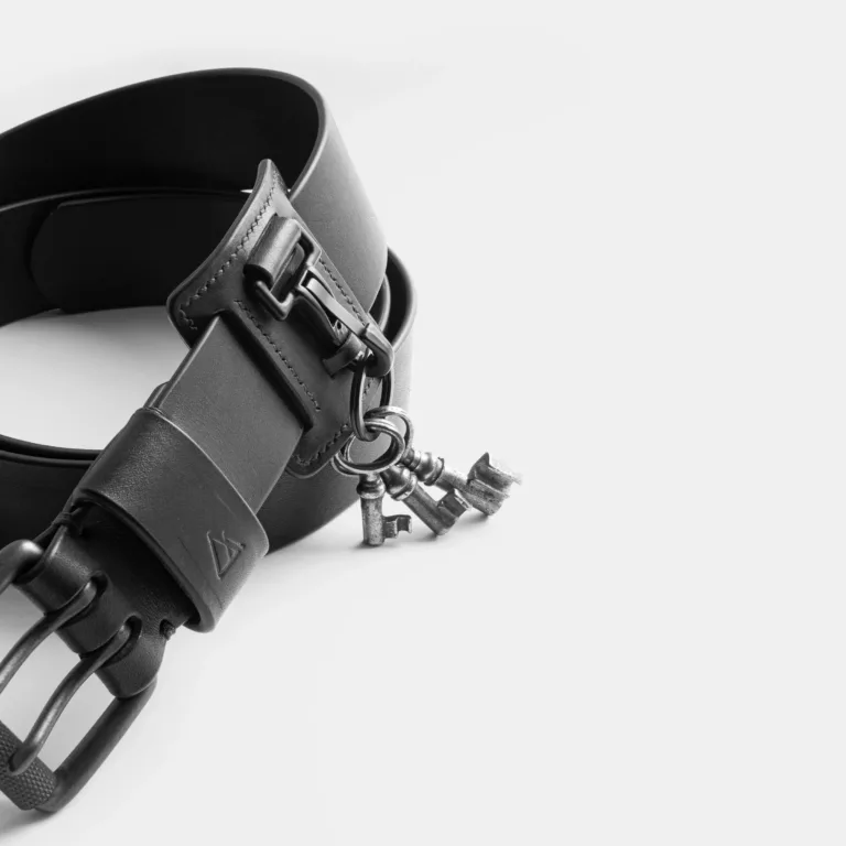 Darksails - Porte-Clés de Ceinture en Cuir Noir