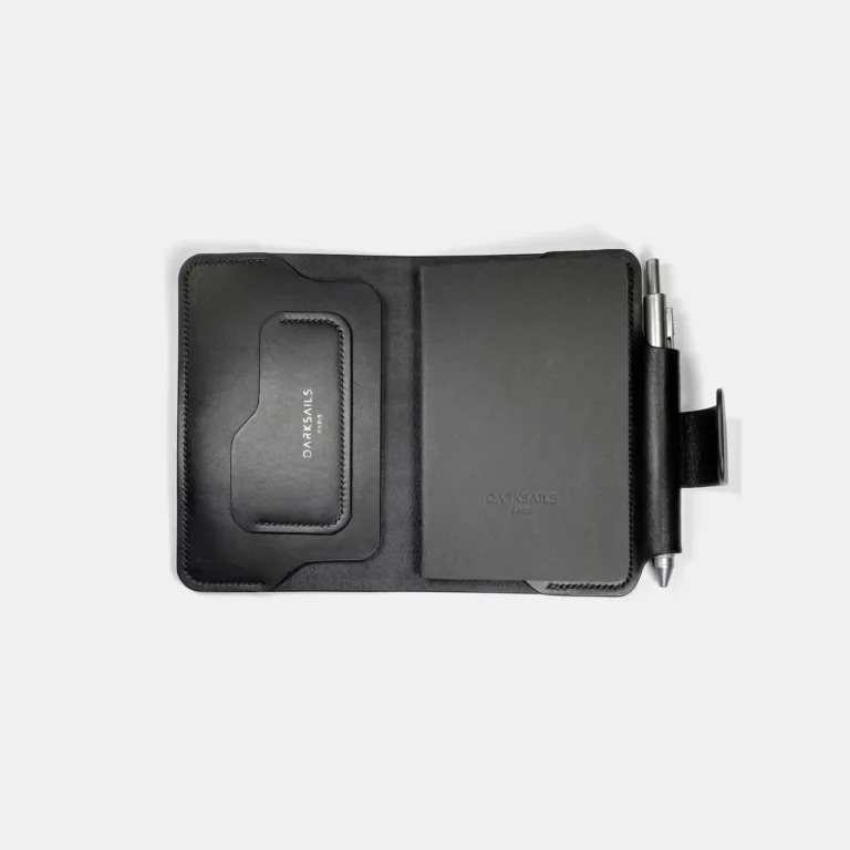 Darksails - Porte-Carnets et Passeport en Cuir Noir