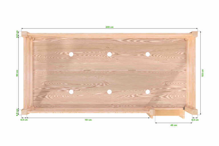 ABC MEUBLES - Lit en hauteur 1 place bois Sylvia 90x200 échelle droite
