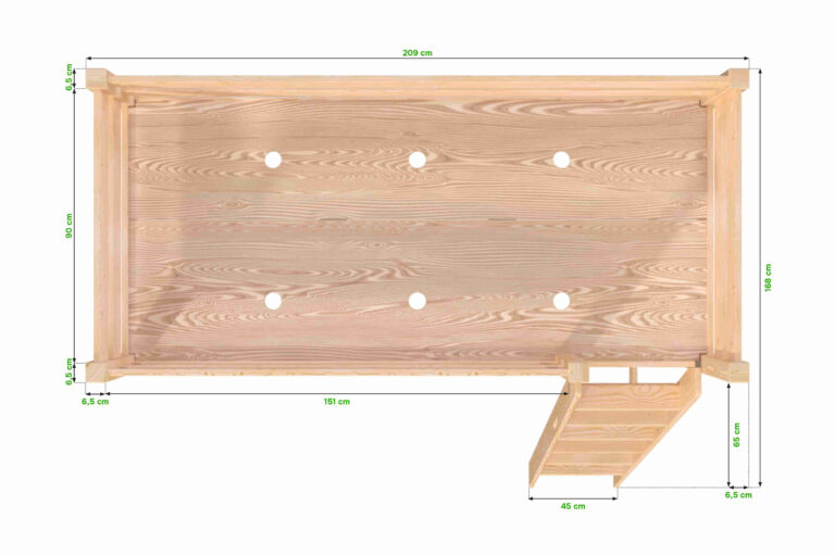 ABC MEUBLES - Lit mezzanine 1 place bois Sylvia 90x200 échelle inclinée