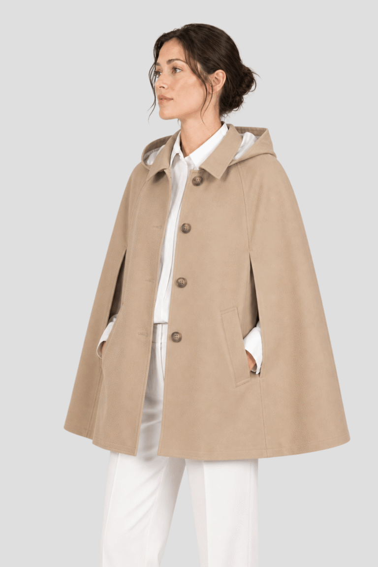 Coulange - Manteau Cape beige C32 – 46
