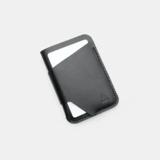 Darksails - Porte-Cartes Croisé en Cuir Noir