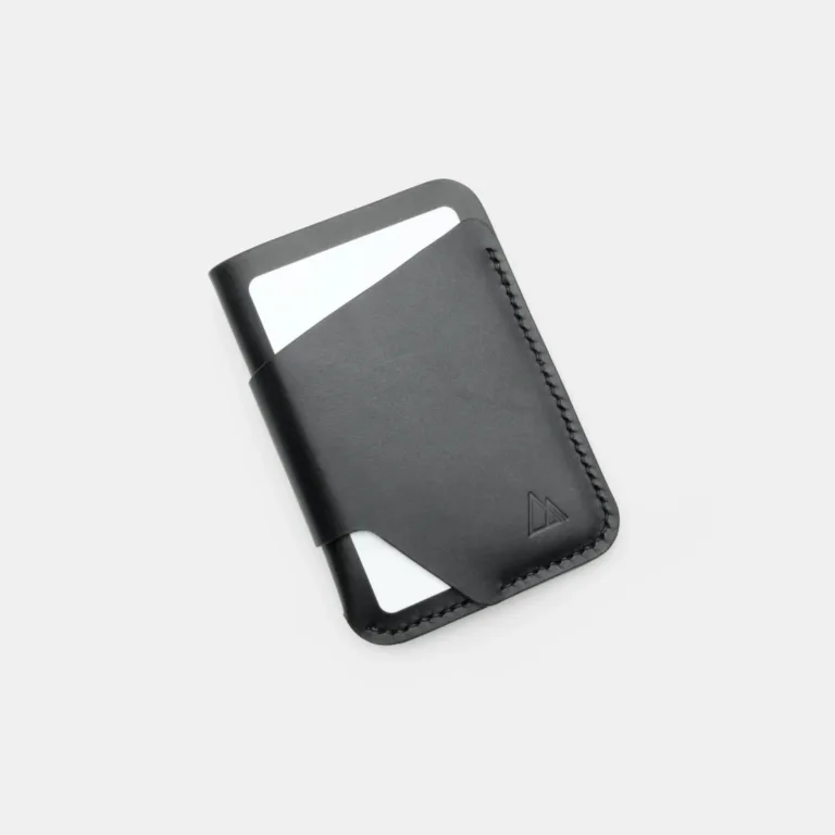 Darksails - Porte-Cartes Croisé en Cuir Noir