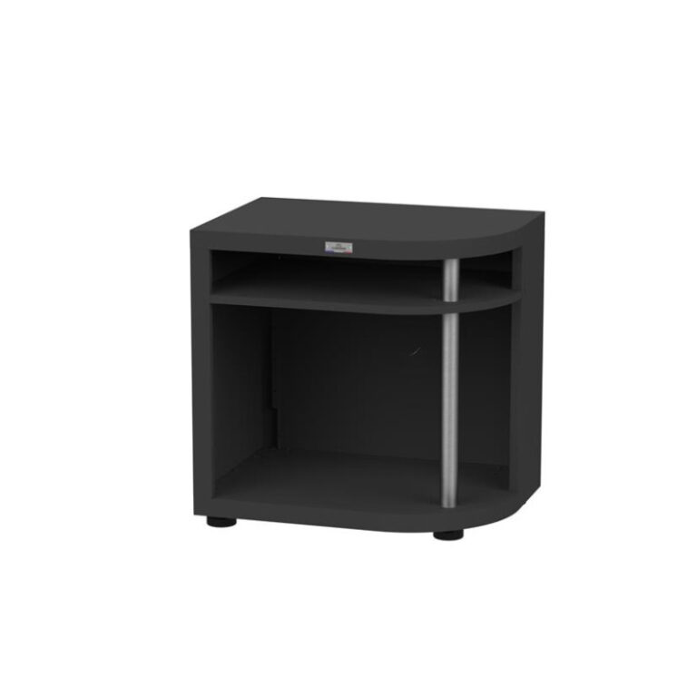 LE MARQUIER - Meuble arrondi ouvert droite LE MARQUIER pour cuisine d'extérieur 80x55cm noir
