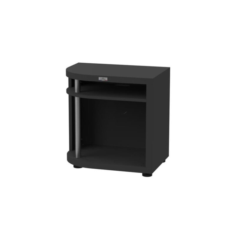 LE MARQUIER - Meuble arrondi ouvert gauche LE MARQUIER pour cuisine d'extérieur 80x55cm noir