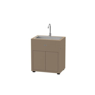 Le Marquier - Meuble avec évier intégré LE MARQUIER pour cuisine dextérieur 80x55cm taupe