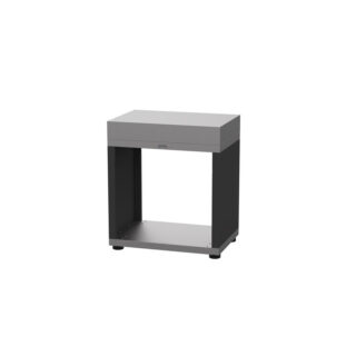 Le Marquier - Meuble ouvert LE MARQUIER pour cuisine dextérieur 80x55cm coloris DUO noir et inox