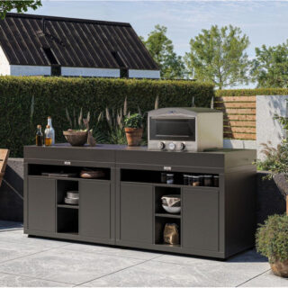 Le Marquier - Meuble tablette xl LE MARQUIER pour cuisine dextérieur 110x70cm coloris noir