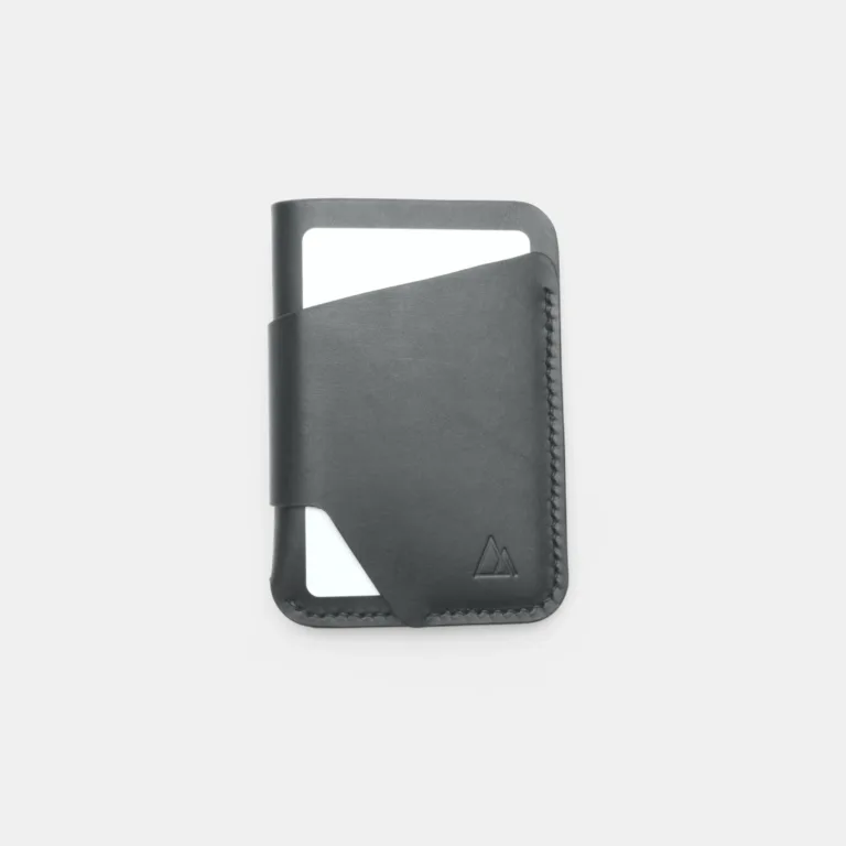 Darksails - Porte-Cartes Croisé en Cuir Noir