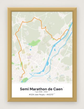 The Post Trace - Affiche Semi Marathon de Caen