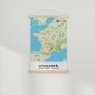 The Post Trace - Affiche randonnée  GR® à gratter  La France à Pied