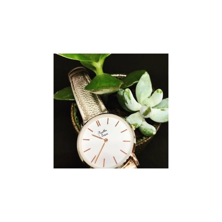 Menthe à l'eau - Montre Femme La Véritable bracelet cuir argenté fond blanc chromée – Gris