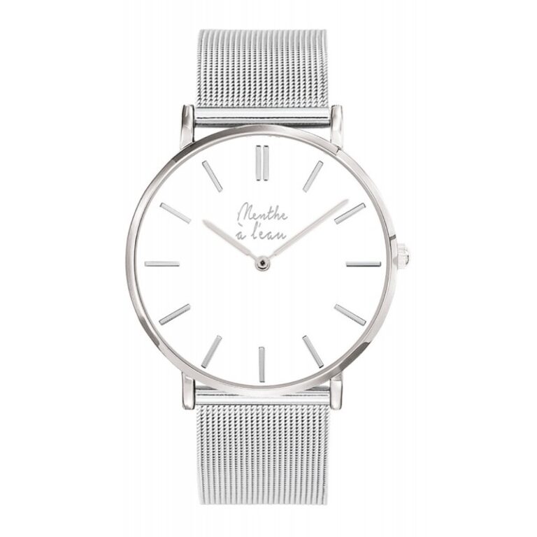 montre homme la milanaise chromee fond blanc Blanc