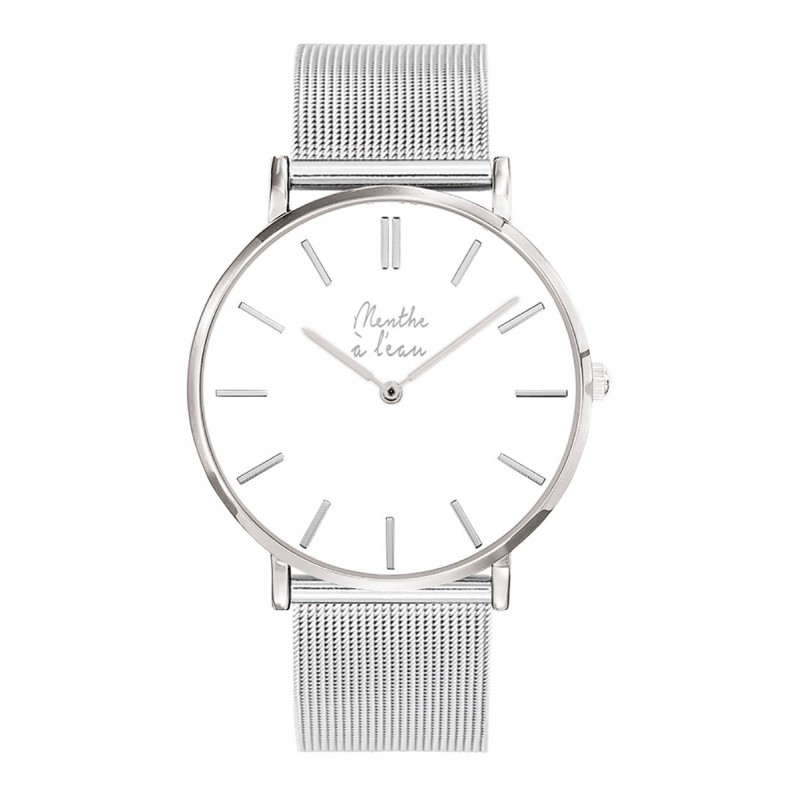 montre homme la milanaise chromee fond blanc Blanc