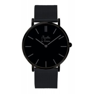 Menthe à l’eau - Montre Homme La Milanaise noire fond noir