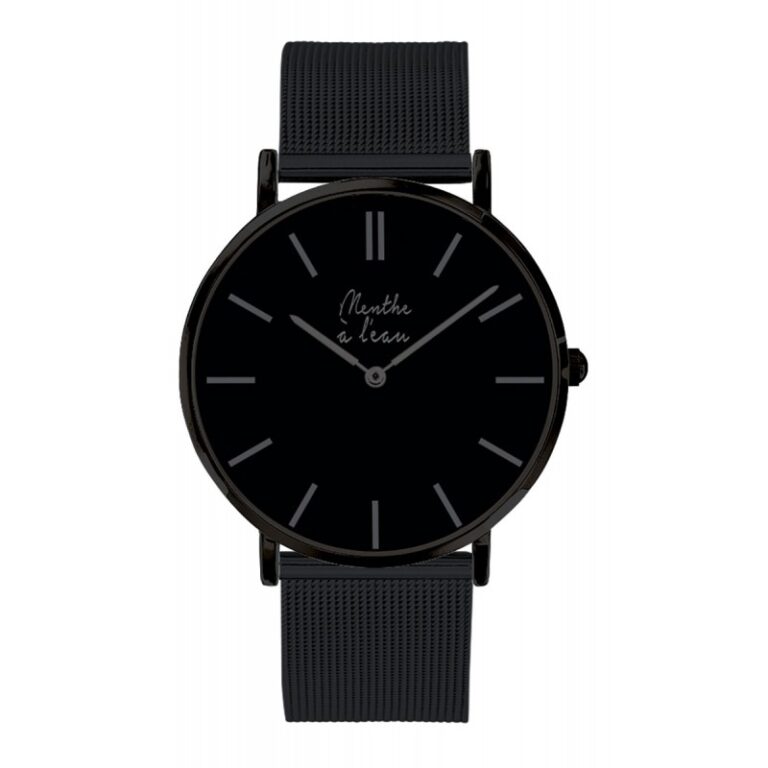 montre homme la milanaise noire fond noir Noir