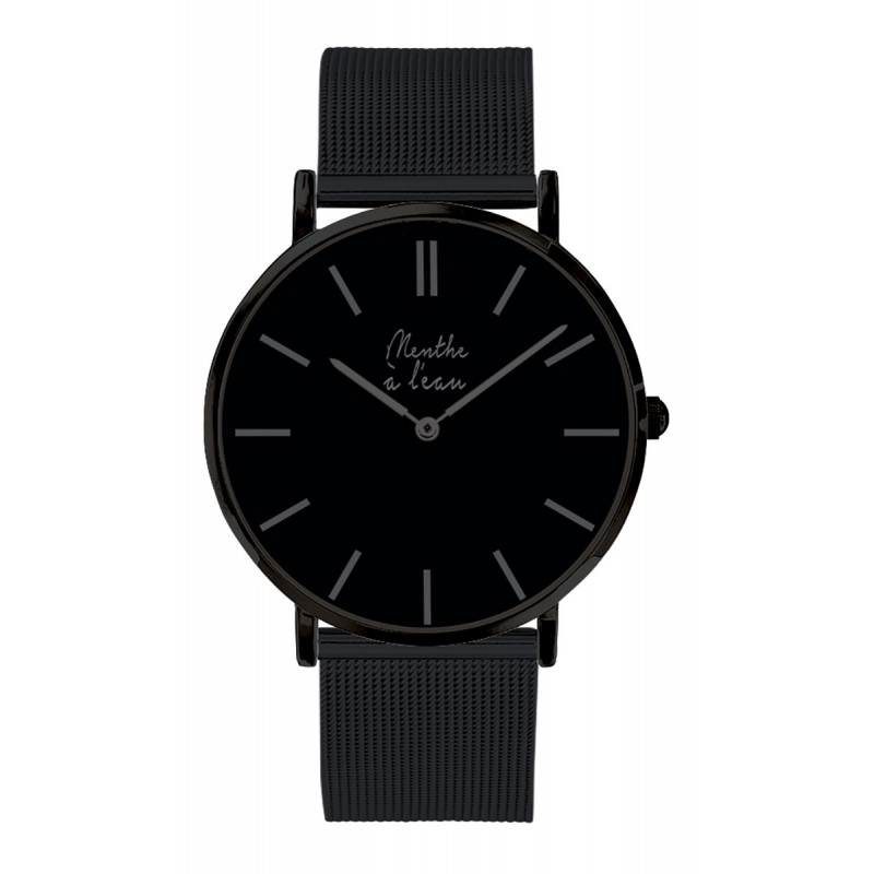 montre homme la milanaise noire fond noir Noir