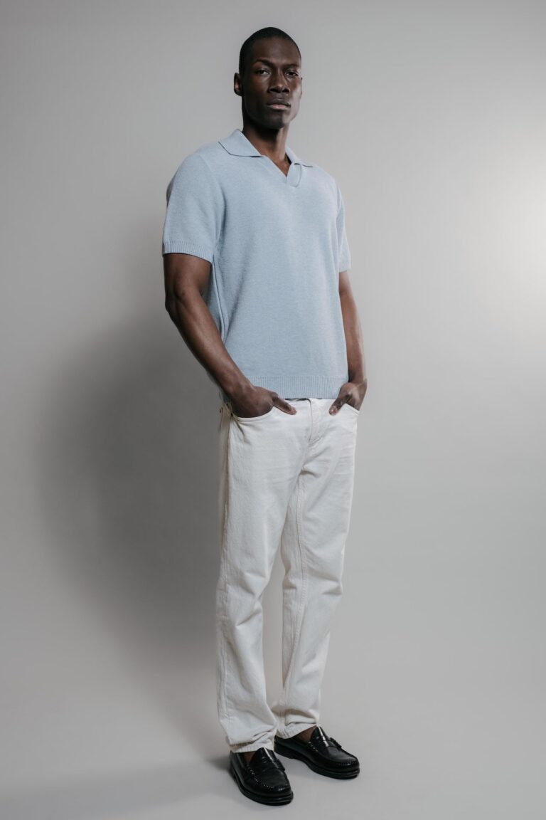 Nitto Knitwear - Agop Polo - Light Indigo – M