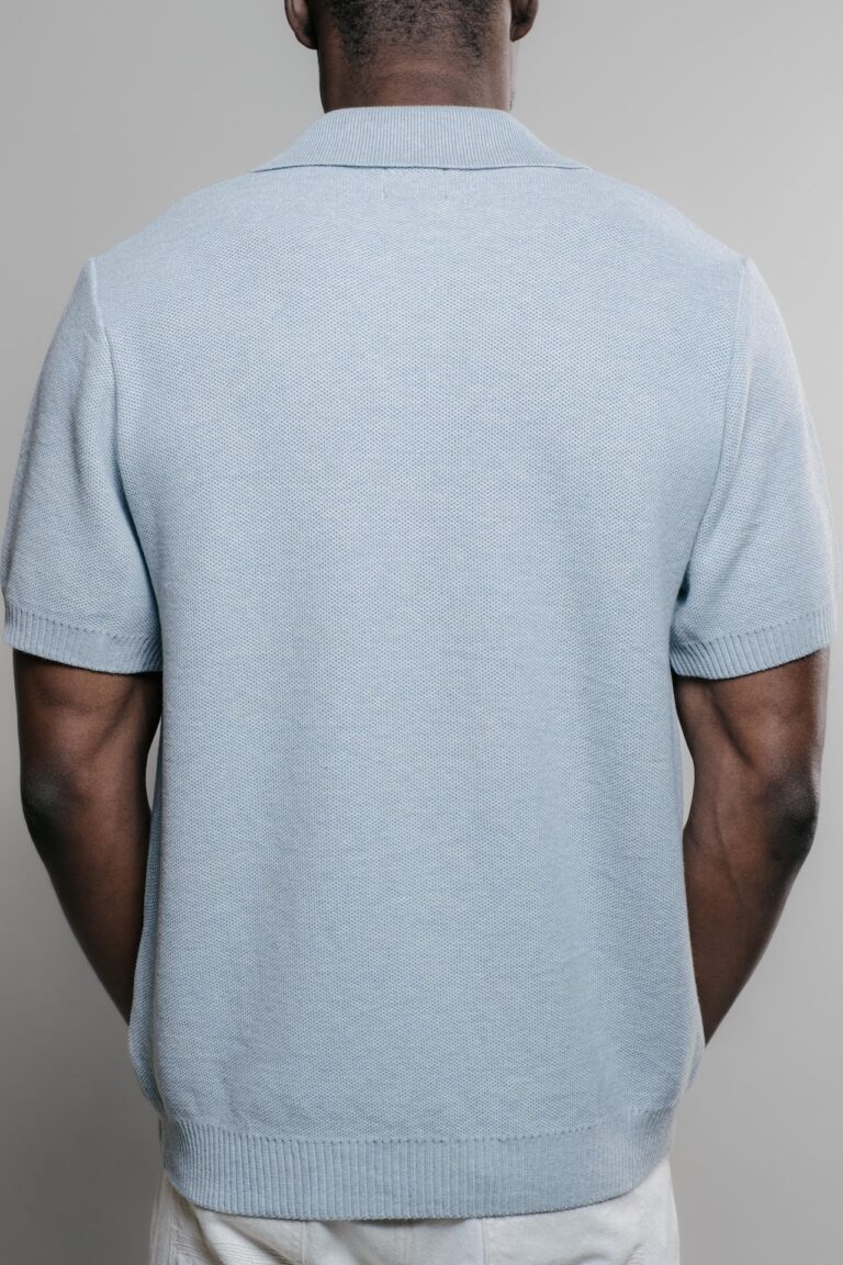 Nitto Knitwear - Agop Polo - Light Indigo – M