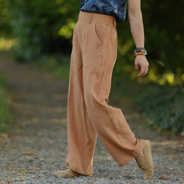 Quintessence - Pantalon Tino - Double gaze de coton camel – 3XL