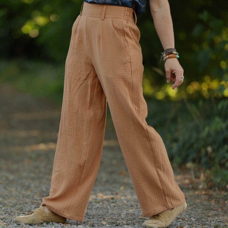 Quintessence - Pantalon Tino - Double gaze de coton camel – 3XL