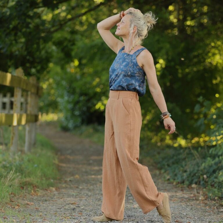 Quintessence - Pantalon Tino - Double gaze de coton camel – 3XL